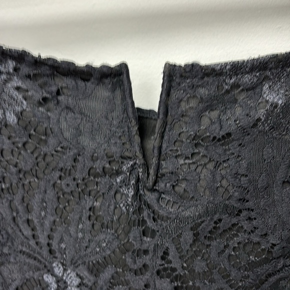 NWT ALLANDWELL Women's Elegant Floral Lace Round Neck Lace Dress size L black - Picture 7 of 16